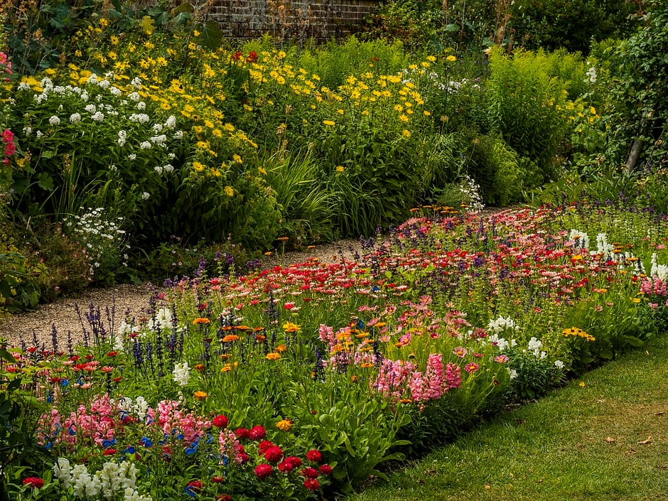 best pollinator garden books - country cottage garden with flowers